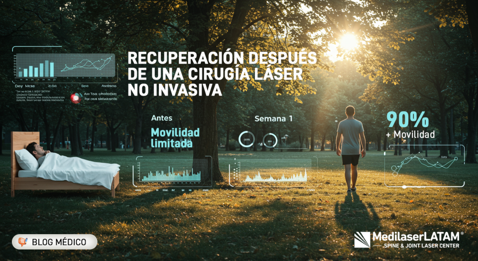 Recuperación tras cirugía láser no invasiva: fases, cuidados y cómo acelerar resultados. 90% recupera movilidad en 4-6 semanas. ¡Infórmate!
